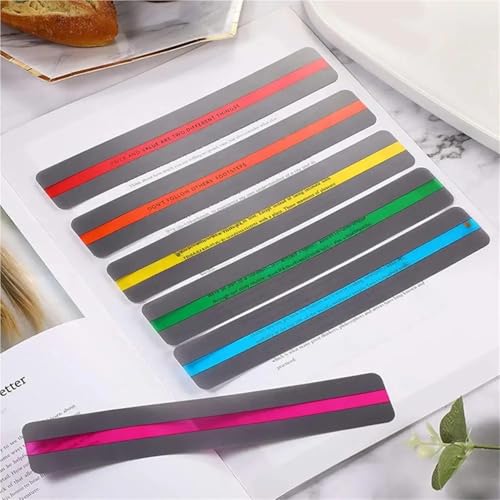 Guided Reading Strips 300 PCS Guided Reading Strips Colored Overlay Highlight Bookmark Tracking Ruler for Students