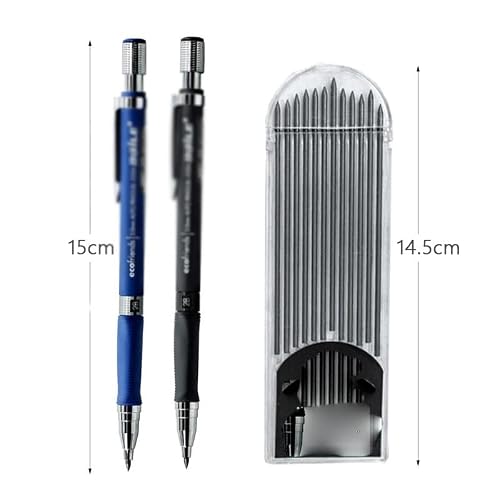 RXXCMD 2.0mm Mechanical Pencil Lead Cute 2B Automatic Pencils with Set for Art Sketch Drawing Painting Tools(D)