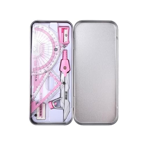 QVEZPRYX Alloy Ruler Compass Set Eight Piece