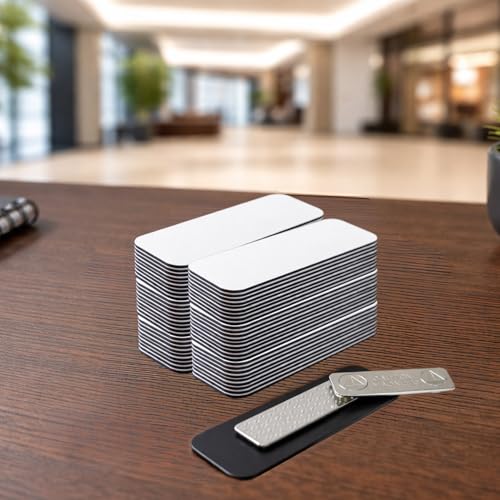 Name Tag/Badge Blanks - 100 Pack - 1" X 3" (White) Round Corners, Magnetic Backing