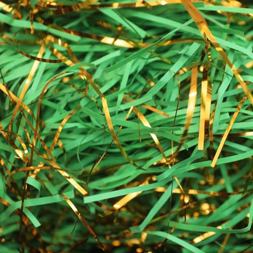 ETAZMDITE Shredded Paper for Gift Boxes, Glitter Shredded Tissue Paper Multicolor Gift Filling Material With Gold Threads 500g-1000g(Lightblue,1000 g)