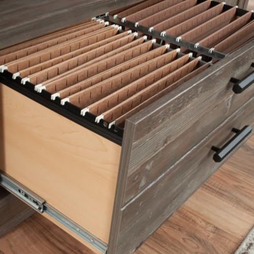 Daklpiw Commercial Office Credenza, L: 47.09" x W: 19.45" x H: 29.76", Pebble Pine Finish