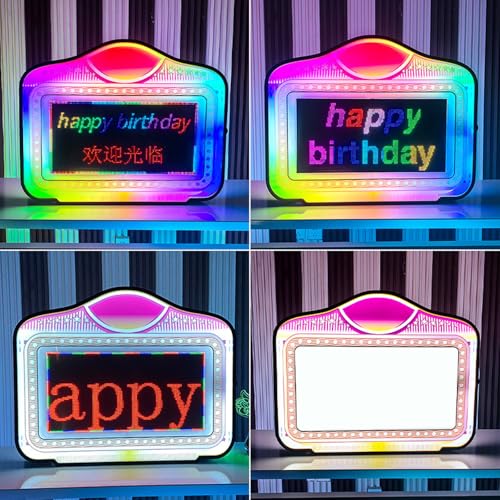 APP-Programmable LED Acrylic Handheld Light Box with RGB Color Change & Scrolling Message - VIP Bottle Service Sign Board & Presenter for Weddings, Nightclubs, Bars, Parties, Birthdays