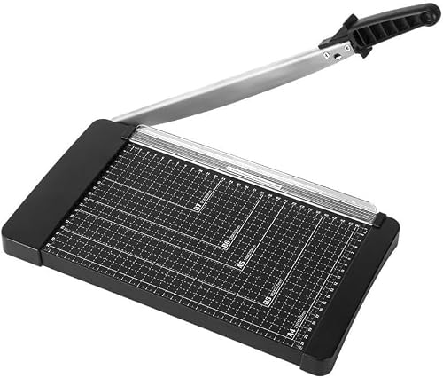 Office Paper Cutter Door Cutter 10-Sheet Capacity Paper Cutter with Safety Guard and Blade Lock Heavy-Duty Cardboard Cutter for Home and Office Use