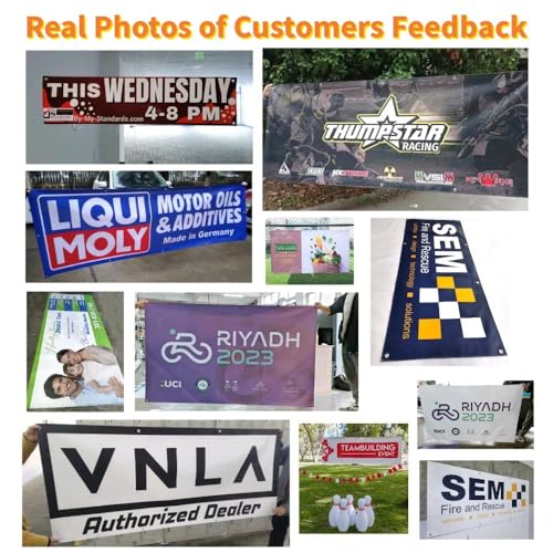 Grdsaw Custom Vinyl Banner, personalized customizable double-sided full color design banners for indoor outdoor Birthday Business Graduation Wedding Event (72''×144'' (6×12 FT))