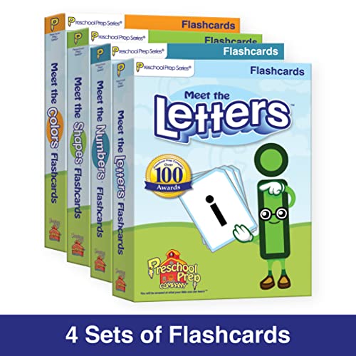Preschool Prep Pack: Meet The Letters Numbers, Shapes & Colors Big Set! - Bundle with Flashcards, Coloring, Board, & Flap Books, Basic Skills Workbook, & Video Downloads!