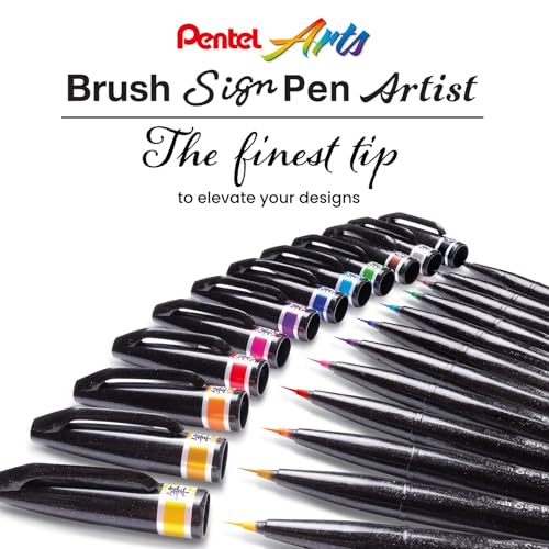 Pentel SESF30C-PX Extra Fine Brush Tip, Pack of 12, Pink