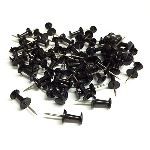 YJIUYUANQ (Black) Push Pins Tacks Thumb Tacks 2000-Count Standard Pins