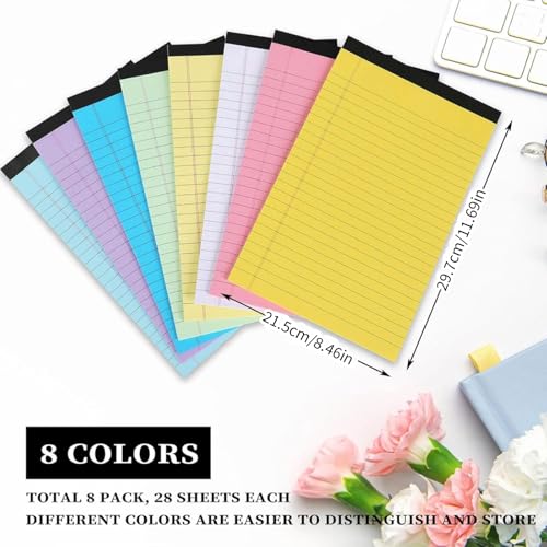 CAIFAP 8 Pcs Note Pad Small Notepads Writing Pad School Supplies Scratch Pad Desk Accessories Memo Pad Lined Paper Pad