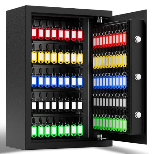 XDeer 212 Position Key Lock Box with Code,Key Box Wall Mount with Drop Slot