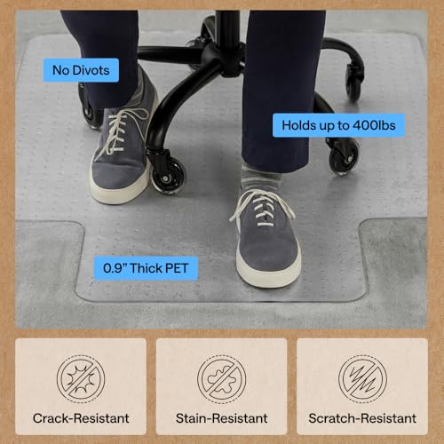 GORILLA GRIP Office Chair Mat for Carpet Floors, Heavy Duty 36x48 Clear