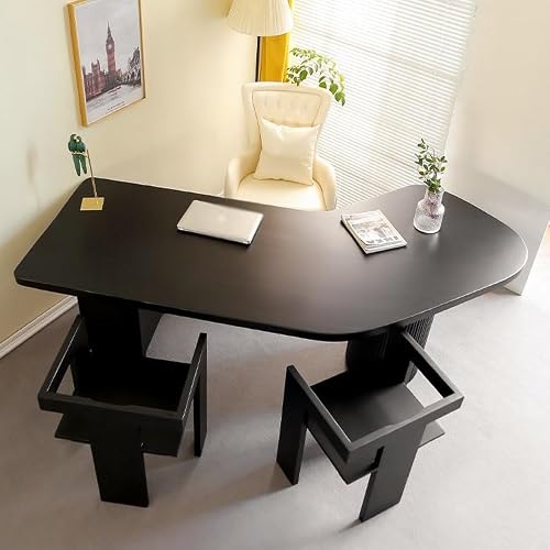 XIXSERTHIA Computer Desk Boss Table Modern Office Desk Light Luxury Solid Wood Computer Table Home Study Desk Long Table Workbench Desk Office Desks(180 * 110 * 75CM)