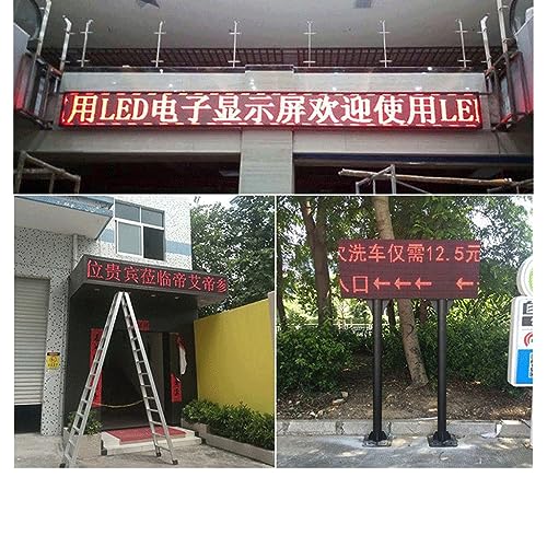 MekUk LED Sign Board Scrolling Message Led Scrolling Sign,1pc Programmable Electronic Screen for Business Advertising for Store, Car, Business, Promotion (Color : Red, Size : 1.05 * 0.41m)