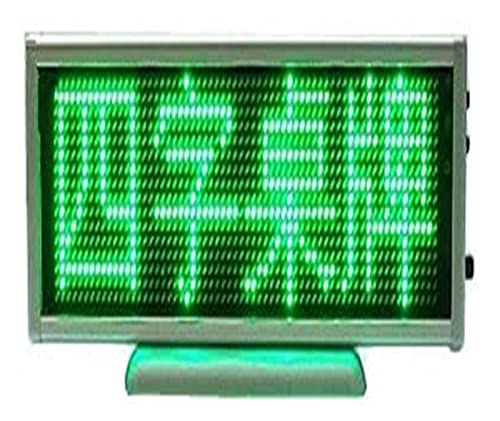 MekUk LED Sign Board Scrolling Message 40×6CM LED Message Display Programmable Support Any Language Scrolling Sign Screen (Green) for Store, Car, Business, Promotion