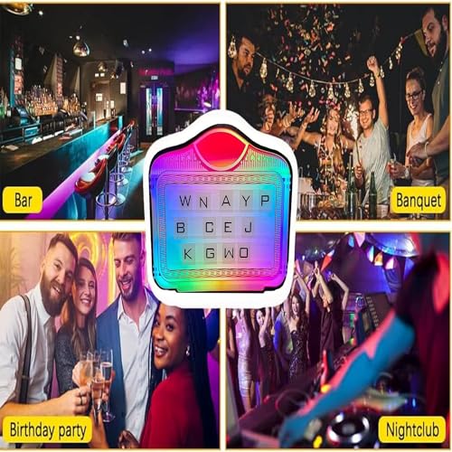Bottle Service Sign VIP,Hand Holding Luminous LED Presenter,Customized Logo Board Bottle Presenter,Light Box Sign with Letters Numbers,A