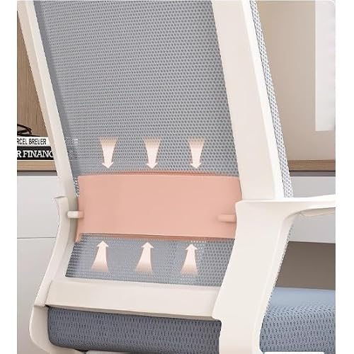 AEYSD-456 Chair Back Support Office Chair, Ergonomic Desk Chair, Middle Back Desk Chair Breathable Mesh Home Office Chair(Gris)