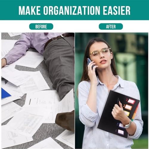 File Folders A4 Letter Size, Multicolor 12 Pocket Expanding Project Sorter Heavy Duty Monthly Plastic Expandable Folder Organizer File Jacket(White)