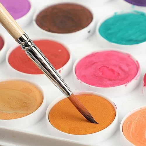 GGAHDSRH 10 Nylon Hair Line Drawing Brush Stroke Oil Painting Pigment Acrylic Gouache Watercolor Painting Long Pole Pen,