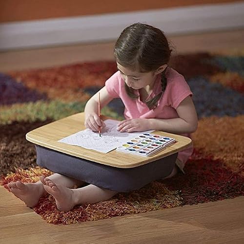 Yogibo Traybo 2.0 Lap Desk, Bamboo Top Lap Desk With Pillow for Laptop Built in Slot for Tablet or Phone, Lap Pad for Working, Reading, Writing, Lap Board, Purple