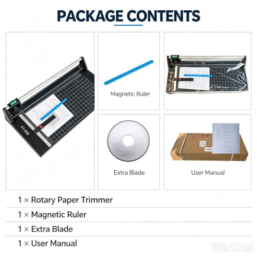 CALCA 24 Inch Precision Rotary Paper Cutter Paper Trimmer 24 inch Manual Sharp Photo Paper Trimmer and Cutters