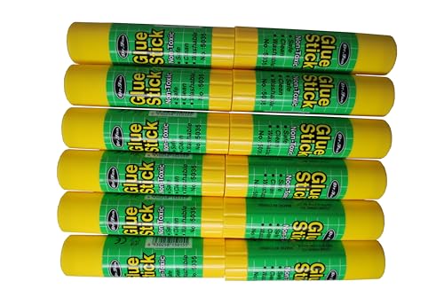 3D Printer Glue Sticks – Extra Wide Gluesticks for Superior 3D Printer Bed Adhesion – Non Toxic, Washable, Great First Layer Adhesion for All 3D Printing Materials (12 Pack)