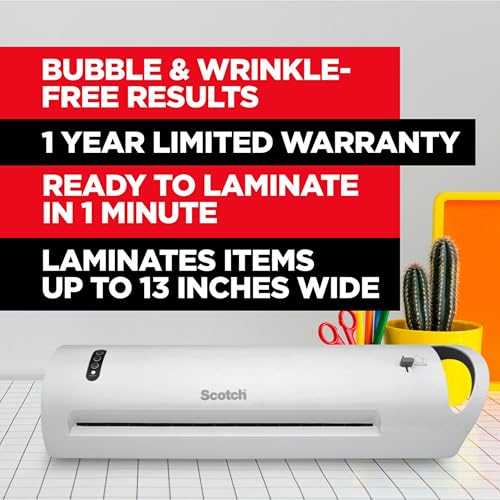 Scotch Thermal Laminator, Extra Wide 13 Inch Input