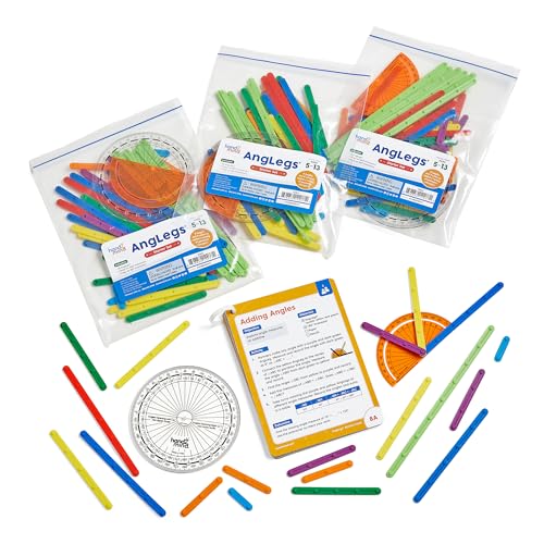 hand2mind AngLegs Classroom Set with 30 Protractors