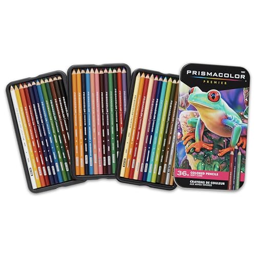 Prismacolor Premier Colored Pencils, Soft Core, Assorted Colors, 36 Count - Durable, Vibrant, Ultra-Smooth, Adult Coloring, Drawing, Sketching, Arts & Crafts