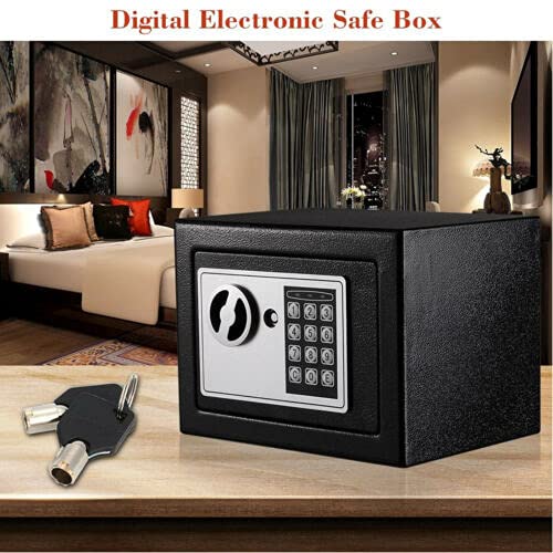 TBLOTYD 16L Digital Hotel Safes Steel ，Black-4.6L(17X23X17Cm)
