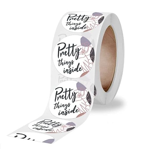 UOHLCX Round Pretty Things Inside Sticker Envelope Seal Gift Flower Decoration Stationery Label