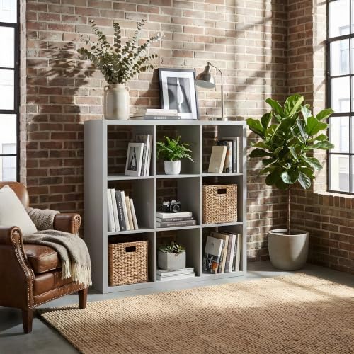 Furnifact Engineered Wood 9-Cube Shelving Unit with Open-Back Design