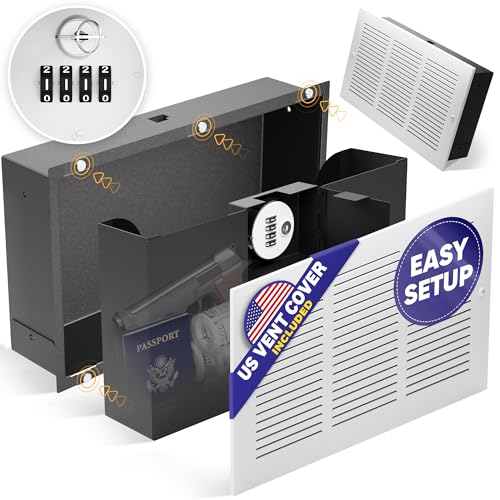 Elder Welder® Hidden Wall Safe with Air Vent Cover, Combination Lock