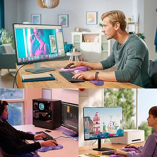 Laokiiy Ergonomic Mouse Pad with Wrist Support and Keyboard Wrist Rest Set