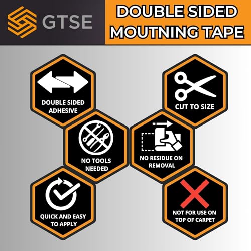 GTSE Double Sided Mounting Tape - Heavy Duty Adhesive 1.18in x 9ft Clear Nano Tape for Picture Hanging, Removable Sticky Pads, Posters, Wall Décor, Carpets, DIY Projects - 40 Rolls