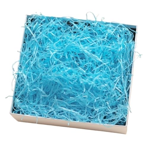 INNKJXCKVX Gift Basket Filler 300g Raffia Paper Raffia Stuffing DIY Wedding Party Gift Box Candy Material Packaging Filling Decoration Crepe Paperno.43(Lake Blue)