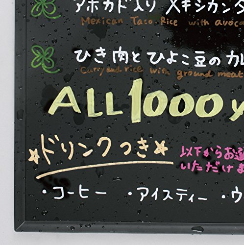 レイメイ藤井 Raymay Fujii LBM40 Chalkboard Whiteboard Board Markers, Fluorescent Broad Point, Set of 8