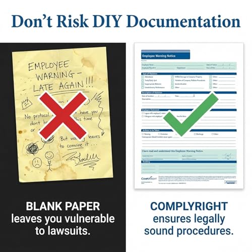 ComplyRight Employee Warning Notice – 8.5” x 11” – Discipline Form – 50 Pack