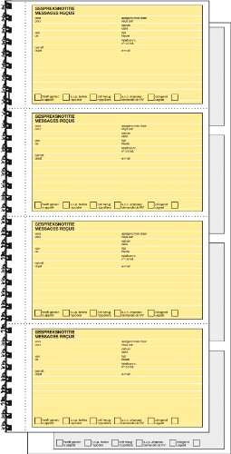 Sigel Expres 30260 Terugbelboek Spiral Bound 2 x 160 Telefoon of Gespreksnotities Dutch Language Telephone Note/Memo Pad Carbonless Paper 297 x 140 mm