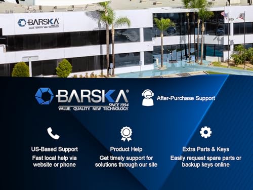 Barska Key Lock 40-Keys Cabinet Lock Box with Numbered Hooks and White Tags for Home & Business Key Organizer - Key Organizer wall Mount - Key Lock Box wall Mount - Key Cabinet- Key Storage Organizer
