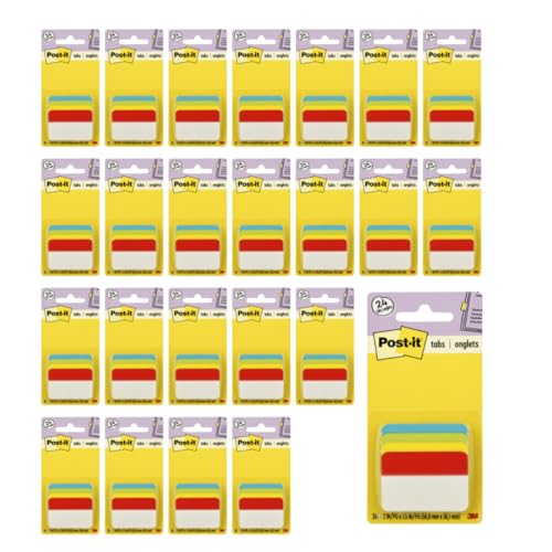 Post-it Tabs 686A-ALYR Filing Angle, 2 in. Wide, Multi-Color, 24-Pack