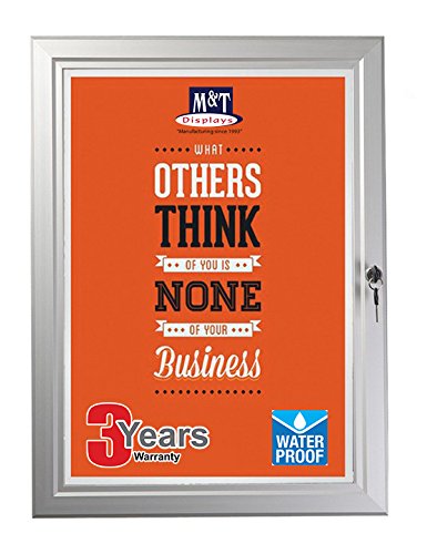 Enclosed Bulletin Board for Outdoor Use with Locking Door,Weatherproof, Easy to Change, 3 Year Warranty (22x28)