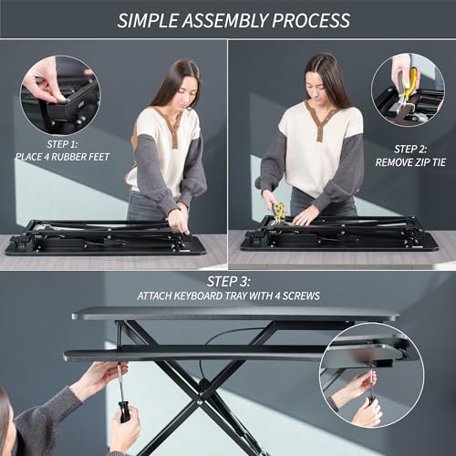 VIVO Black 48 in Standing Desk Converter, DESK-V048KB