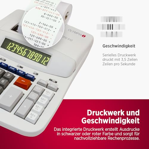 OLYMPIA Desktop Calculator CPD 512