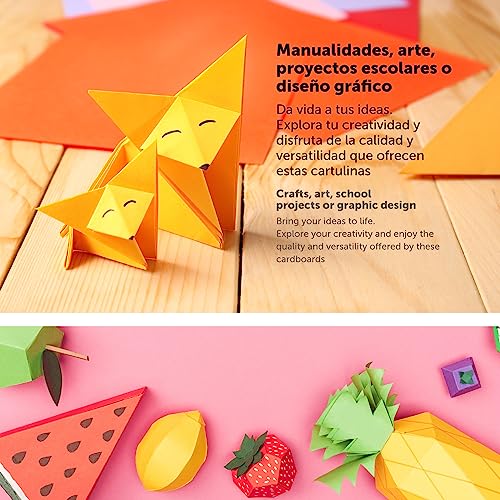 50 x 65 cm Fluorescent Coloured Card Stock Large Cardboard 180g m-office (x125 Sheets, Neon Green)