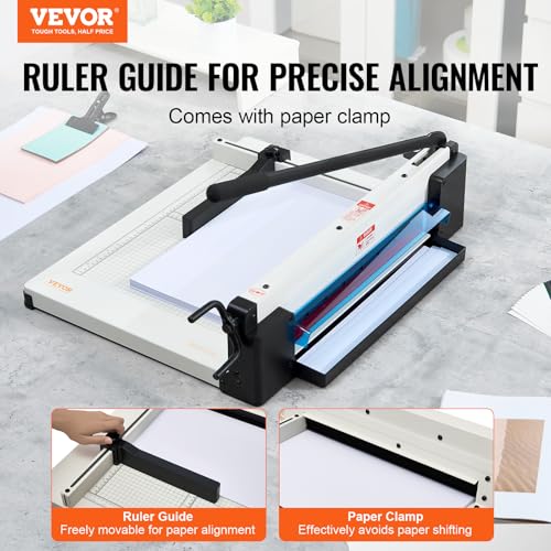 VEVOR Industrial Paper Cutter A3 Heavy Duty Paper Cutter 17 Inch Paper Cutter Heavy Duty 400 Sheets Paper with Clear Cutting Guide for Offices, Schools, Businesses and Printing Shops
