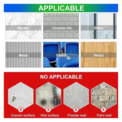 WANGXCQ 50mm Width Tape 1-5M Reusable No Trace Ultra-Strong Wall Strip Clear Double-Sided Adhesive Mounting(3m)