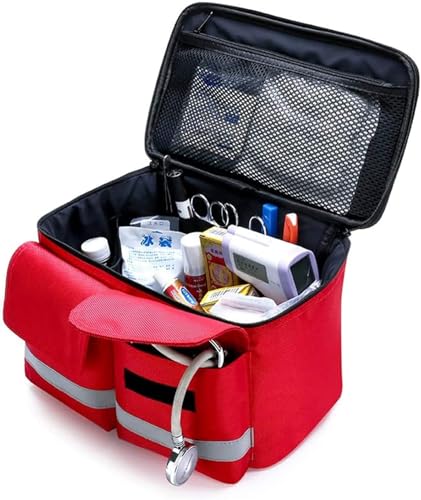 Portable First Aid Bag,High Capacity Family Medicine Kit, Waterproof Travel First Aid Kit,with Detachable Shoulder Strap(Blue)