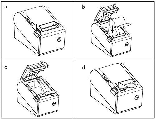 pbm GP-80250 ivn P-822D USB ONLY Thermal Receipt Printer, Cashdrawer Port,USB and Serial Port, AUTO Cut, Supports ESC/POS Star Commands, Compatible with EPSON Star Micronics, 1, Black