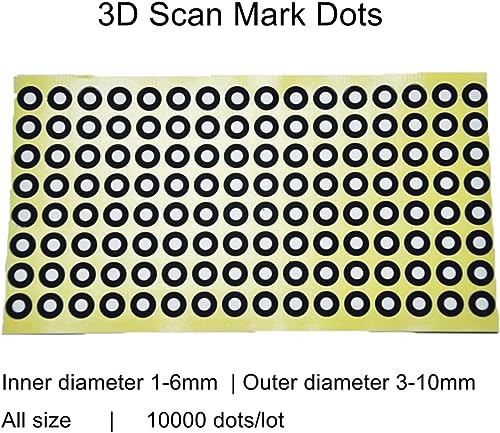 ZGYDNM 3D Scanner 3D Scanner Marking Point, Gauge Point Identification Label Point Positioning Target 10000 (Color : 6mm x 10mm)
