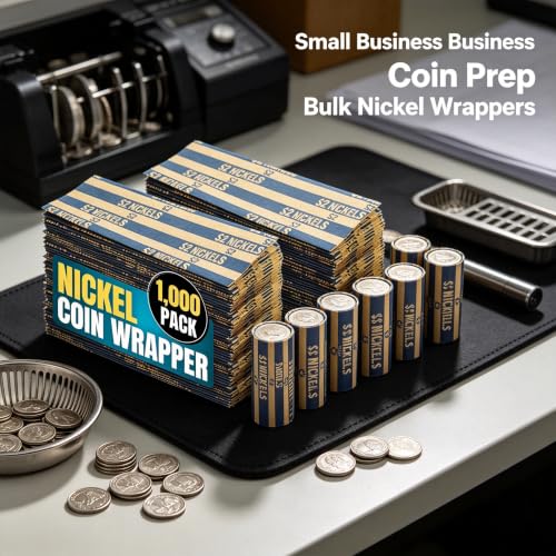 Nickel Coin Wrappers,Paper Coin Roll Wrappers,Flat Tubular